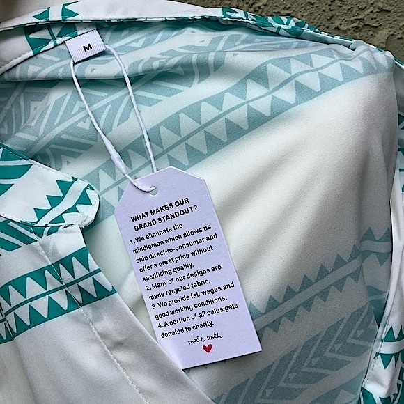 Chic Sleeveless Patterned Mini Shift Sundress, Medium - Picture 9 of 9